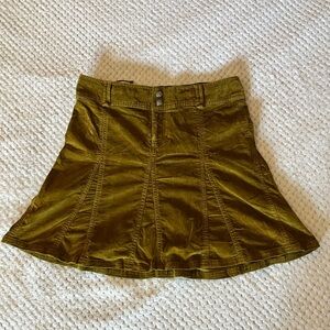 Athleta old gold Whenever cord skirt
